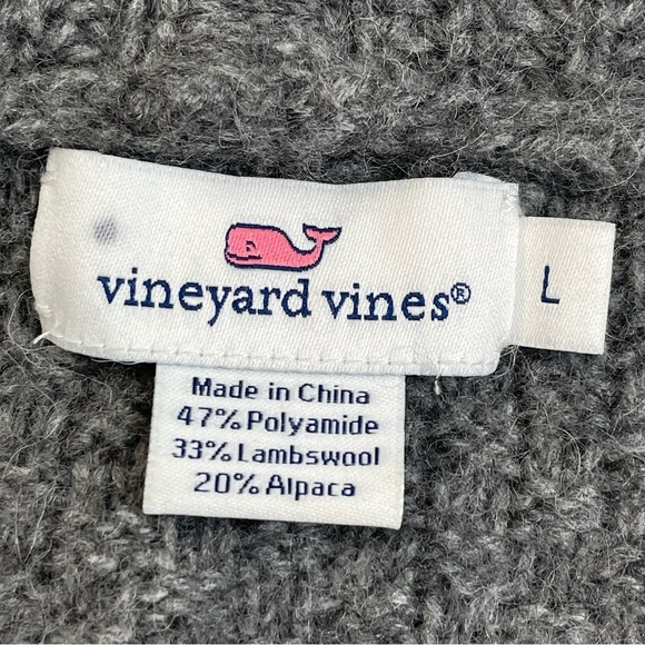 Vineyard Vines Cable Knit Hooded
Cardigan Large. Lambswool/Alpaca Style #2E0317. - Picture 5 of 13
